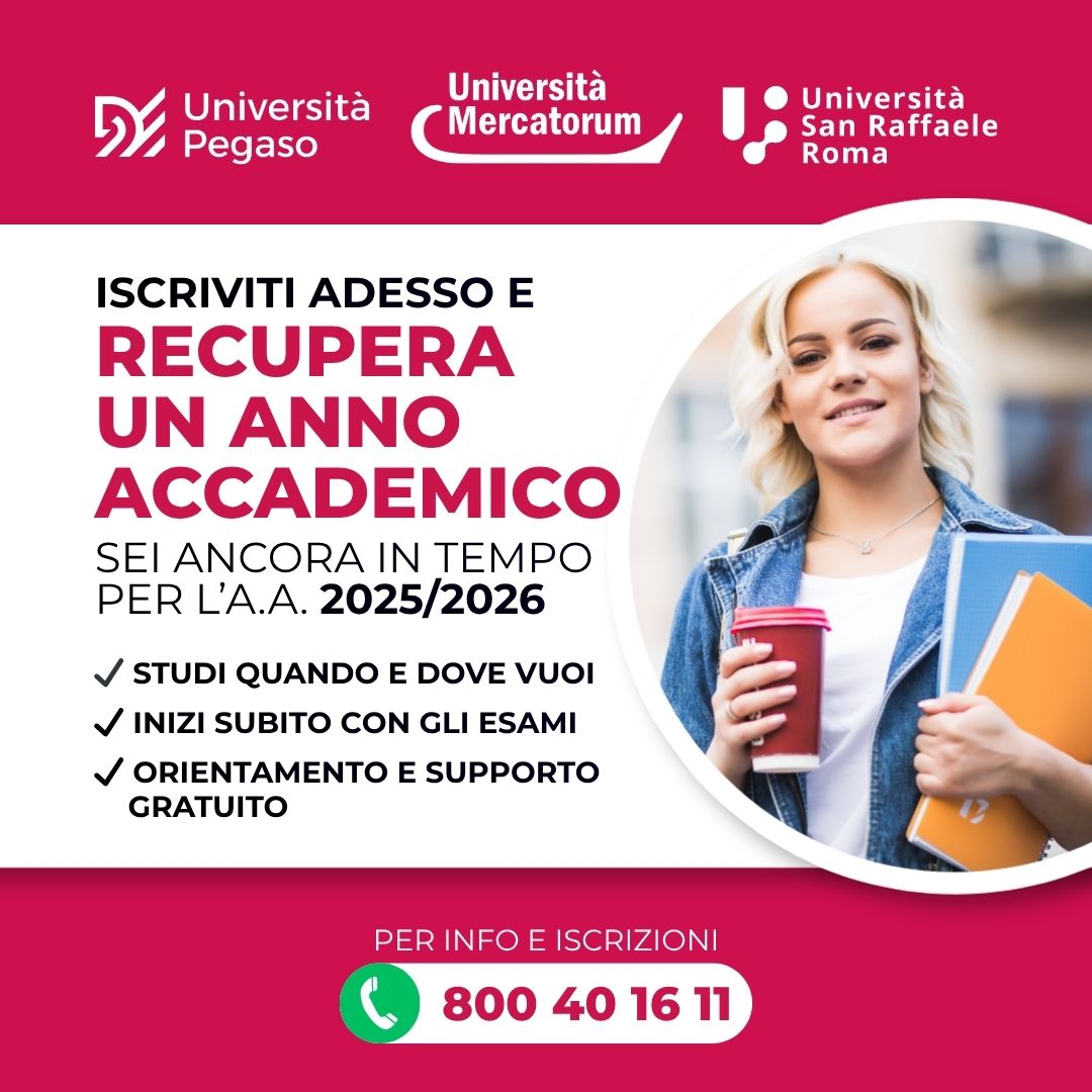 Scopri di più sull'articolo Recupera l’Anno Accademico 2025/2026: Inizia Subito il Tuo Percorso Universitario