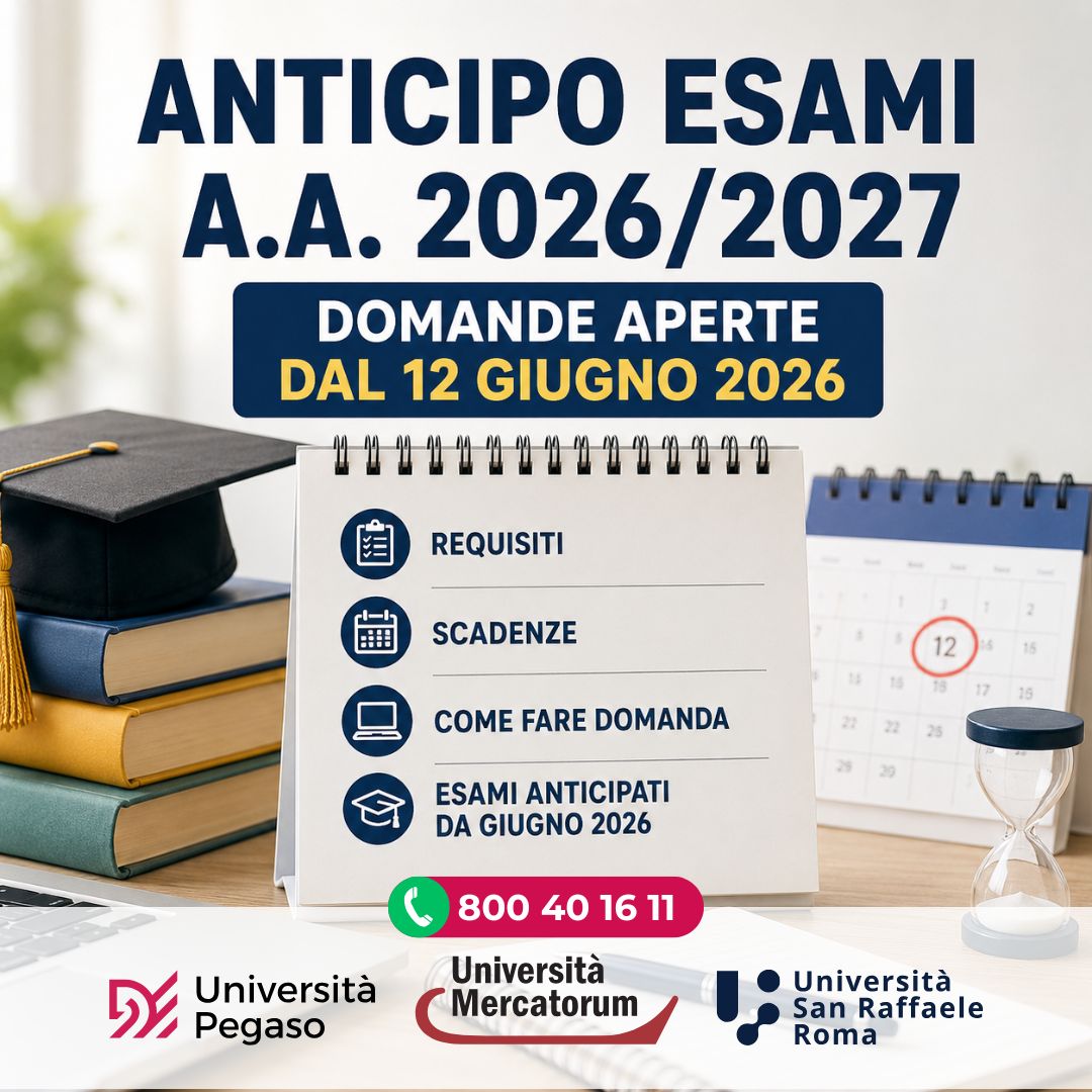 Al momento stai visualizzando Anticipo Esami A.A. 2026/2027: aperte le richieste dal 12 giugno 2026