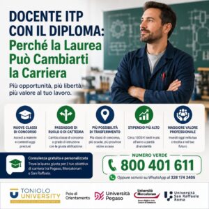 Scopri di più sull'articolo Docente ITP con il Diploma: Perché la Laurea Può Cambiarti la Carriera