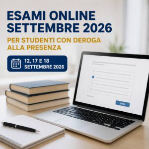 Scopri di più sull'articolo Esami Mercatorum online settembre 2026: modalità di svolgimento per gli studenti con deroga alla presenza