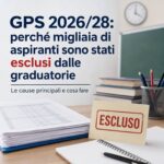 GPS 2026/28: perché migliaia di aspiranti sono stati esclusi dalle graduatorie