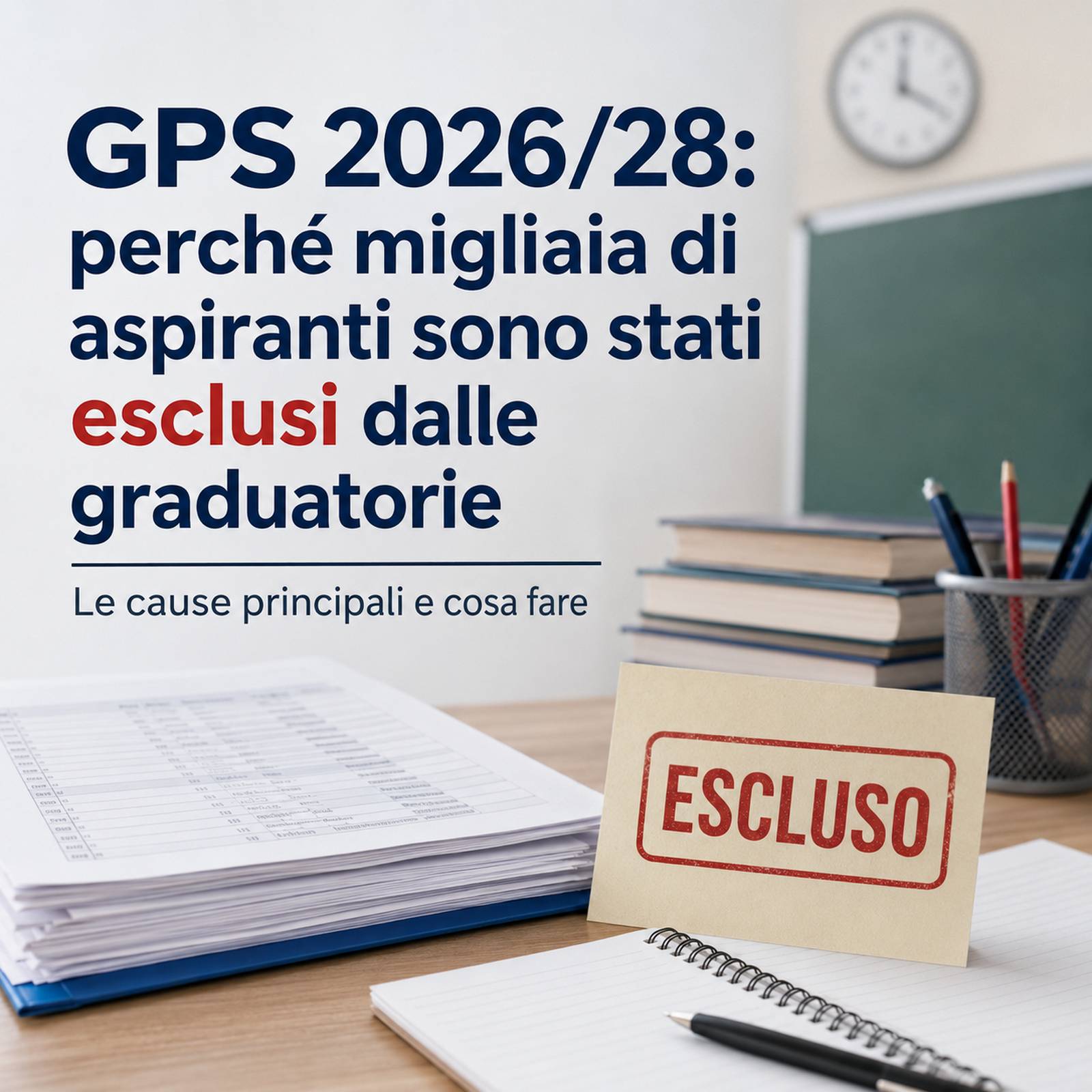 Al momento stai visualizzando GPS 2026/28: perché migliaia di aspiranti sono stati esclusi dalle graduatorie