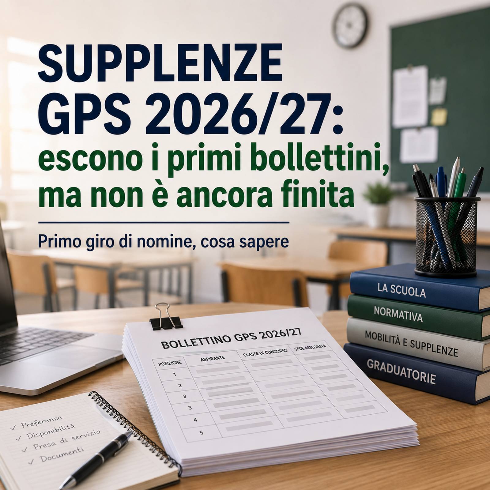 Al momento stai visualizzando Supplenze GPS 2026/27: escono i primi bollettini, ma non è ancora finita