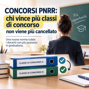 Scopri di più sull'articolo Concorsi PNRR: chi vince più classi di concorso non viene più cancellato