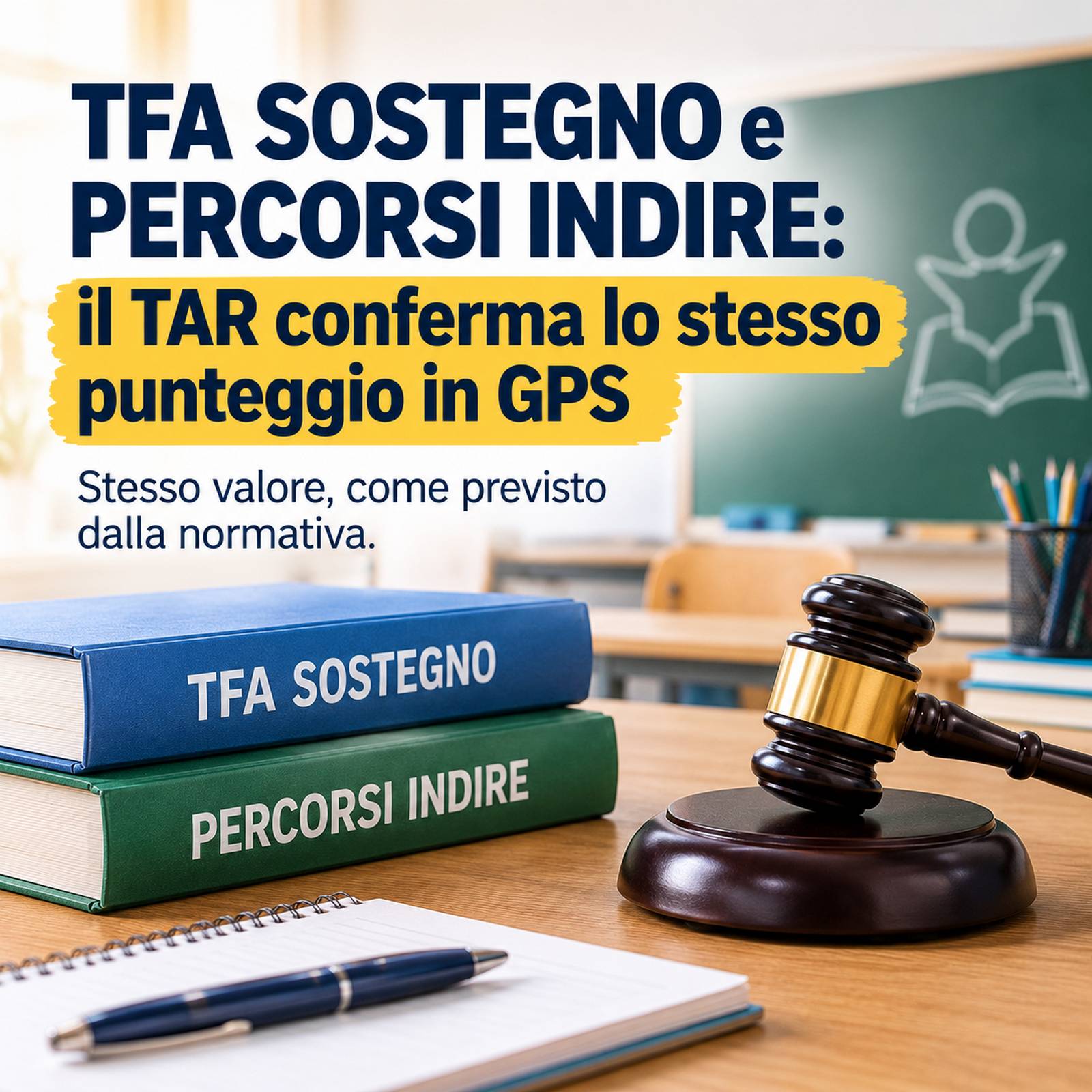 Al momento stai visualizzando TFA Sostegno e Percorsi INDIRE: il TAR conferma lo stesso punteggio in GPS