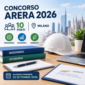 Scopri di più sull'articolo Concorso ARERA 2026: 10 posti da Funzionario per laureati in Ingegneria ed Economia, stipendio oltre 60.000 euro