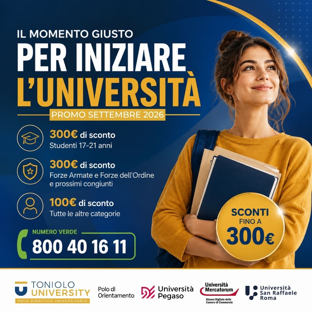 Al momento stai visualizzando Promo Università Telematiche Settembre 2026: fino a 300€ di sconto