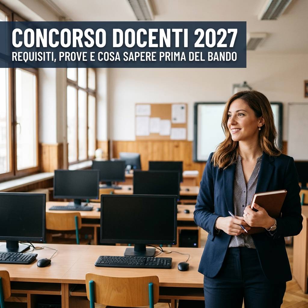 Al momento stai visualizzando Concorso docenti 2027: requisiti, prove e cosa è già ufficiale prima del bando