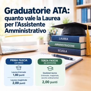 Scopri di più sull'articolo Graduatorie ATA: quanto vale la Laurea per l’Assistente Amministrativo