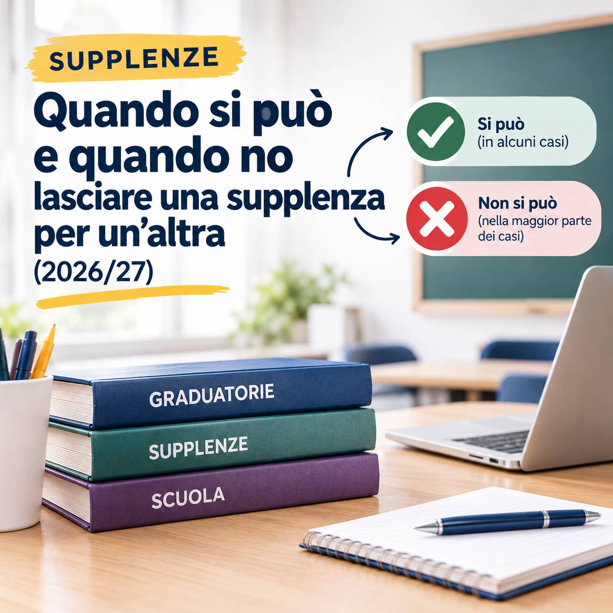 Al momento stai visualizzando Lasciare una Supplenza per un’Altra: Quando Si Può e Quando No (2026/27)