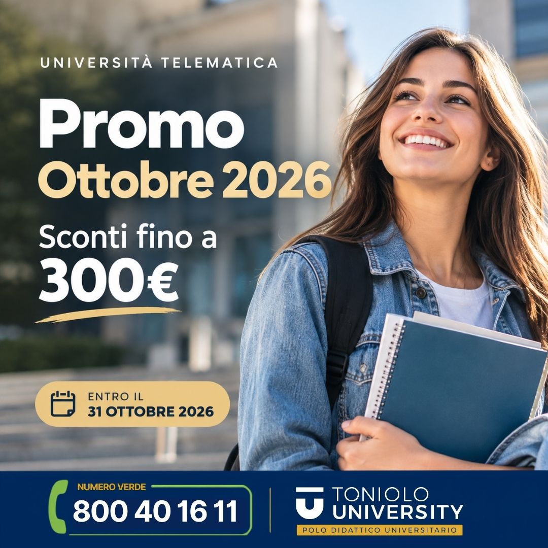 Al momento stai visualizzando Promo Università Telematiche Ottobre 2026: fino a 300€ di sconto entro il 31 ottobre