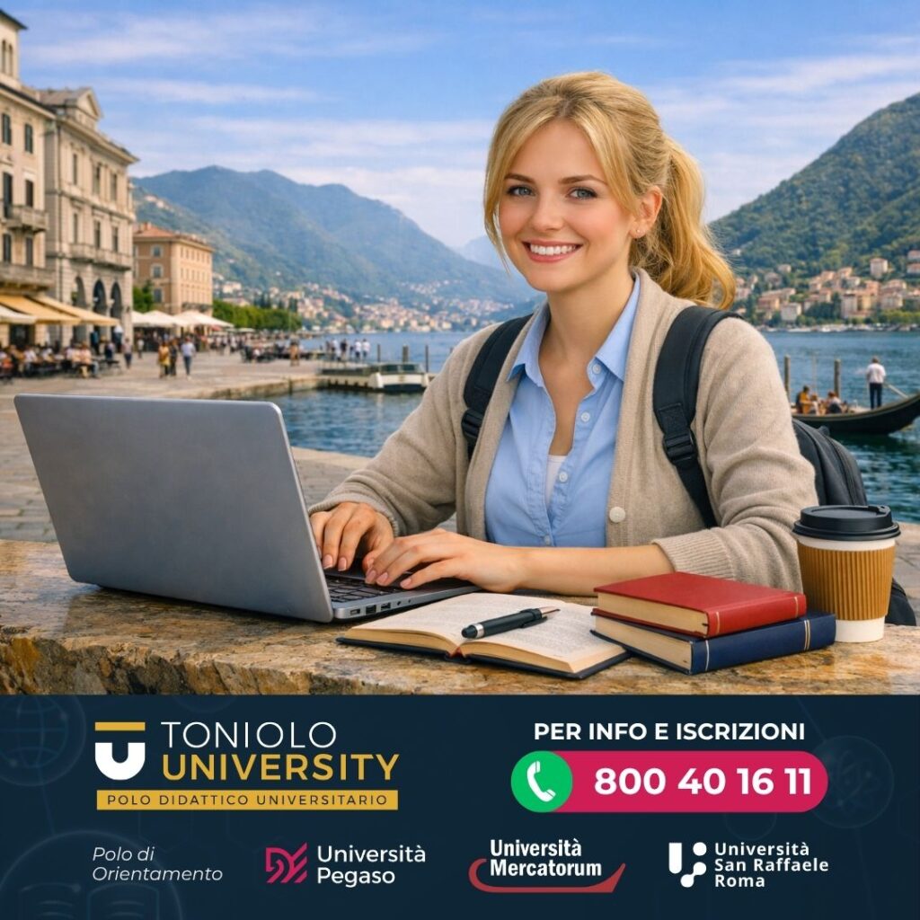 UniPegaso Como: lauree online con Polo Toniolo University. Orientamento gratuito, CFU e iscrizioni. Chiama 800 40 16 11.